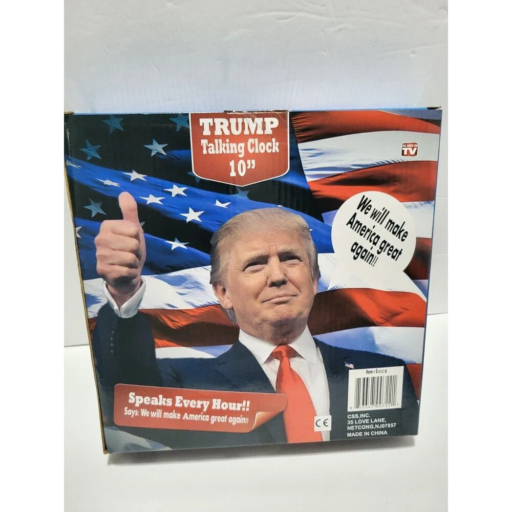 Talking Trump Wall Clock-Speaks Every Hour We Will Make America Great Again!